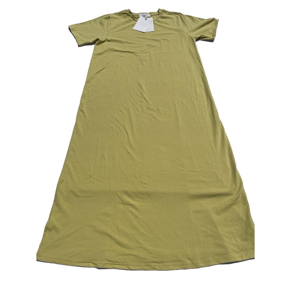 Olive Brand Womens Mustard Colored Tshirt Dress One‎ Size